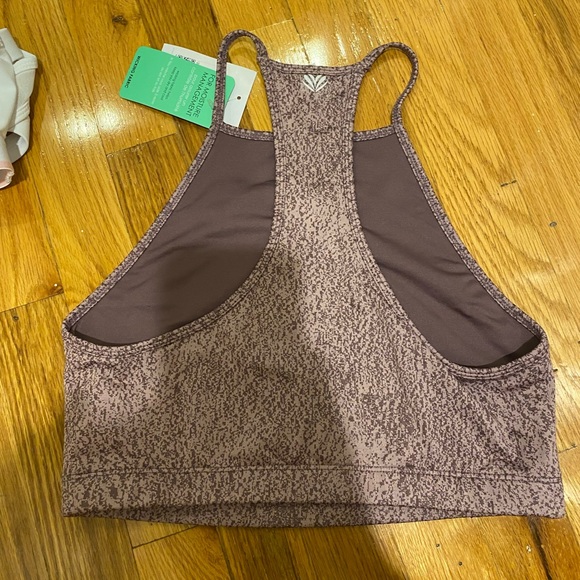 Forever 21 purple jacquard print active sports bra crop top athletic racerback - Picture 7 of 8